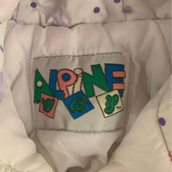 Alpine way baby girls vintage coat in pink and white with bows -12M - Picture 6 of 7